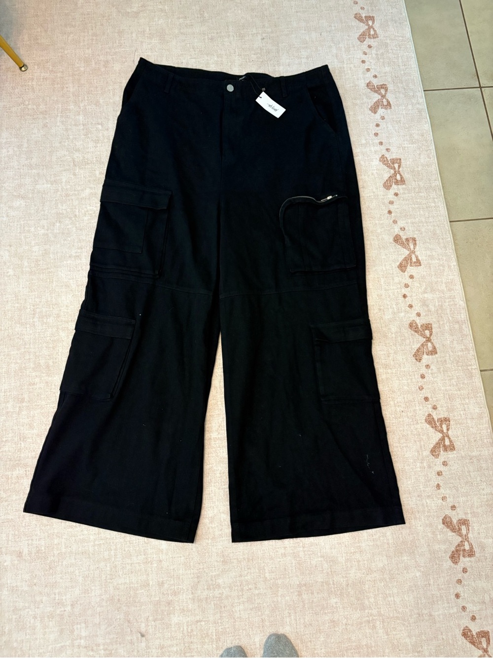 Nasty Gal Black High-Waist Denim Pants